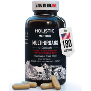 Beef Organ Supplement Grass Fed Complex for Men and Women - 180 Caps - Suppviv