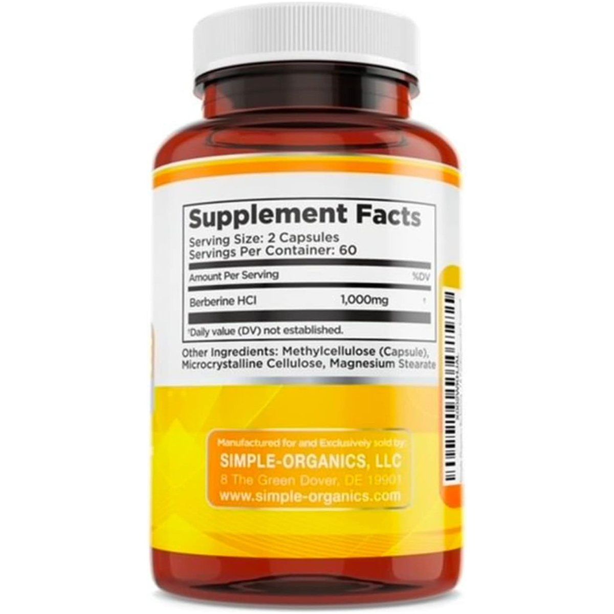 Berberine 500Mg Supports Healthy Immune Function, Anti - Oxidant 120 Capsules (1000Mg per Serving) - Suppviv