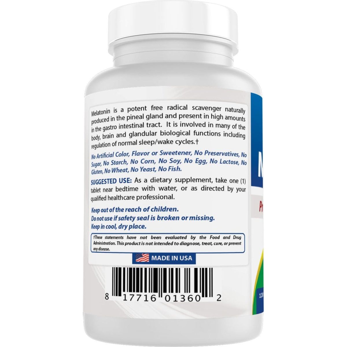 Best Naturals Melatonin 10Mg - Helps Promote Relaxation & Sleep (120 Count) - Suppviv