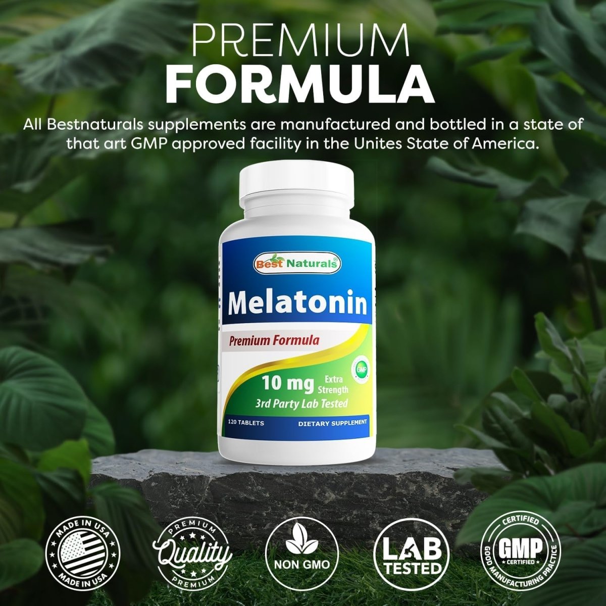 Best Naturals Melatonin 10Mg - Helps Promote Relaxation & Sleep (120 Count) - Suppviv