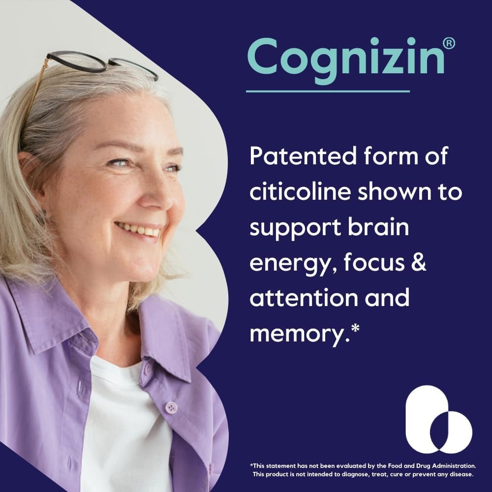 BESTVITE Cognizin 500Mg (60 Vegetarian Capsules) - Brain Supplements for Memory and Focus - Suppviv