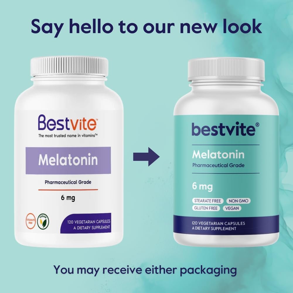 BESTVITE Melatonin 6 Mg - 120 Veg Caps - Suppviv