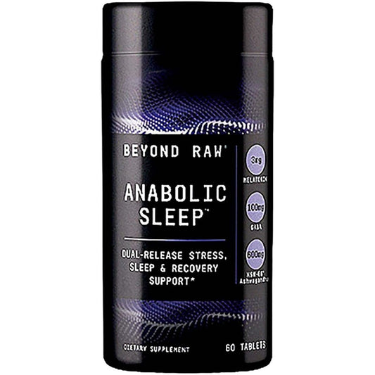 BEYOND RAW Anabolic Sleep - Duel - Release Stress, Sleep, & Recovery Support | 60 Count - Suppviv