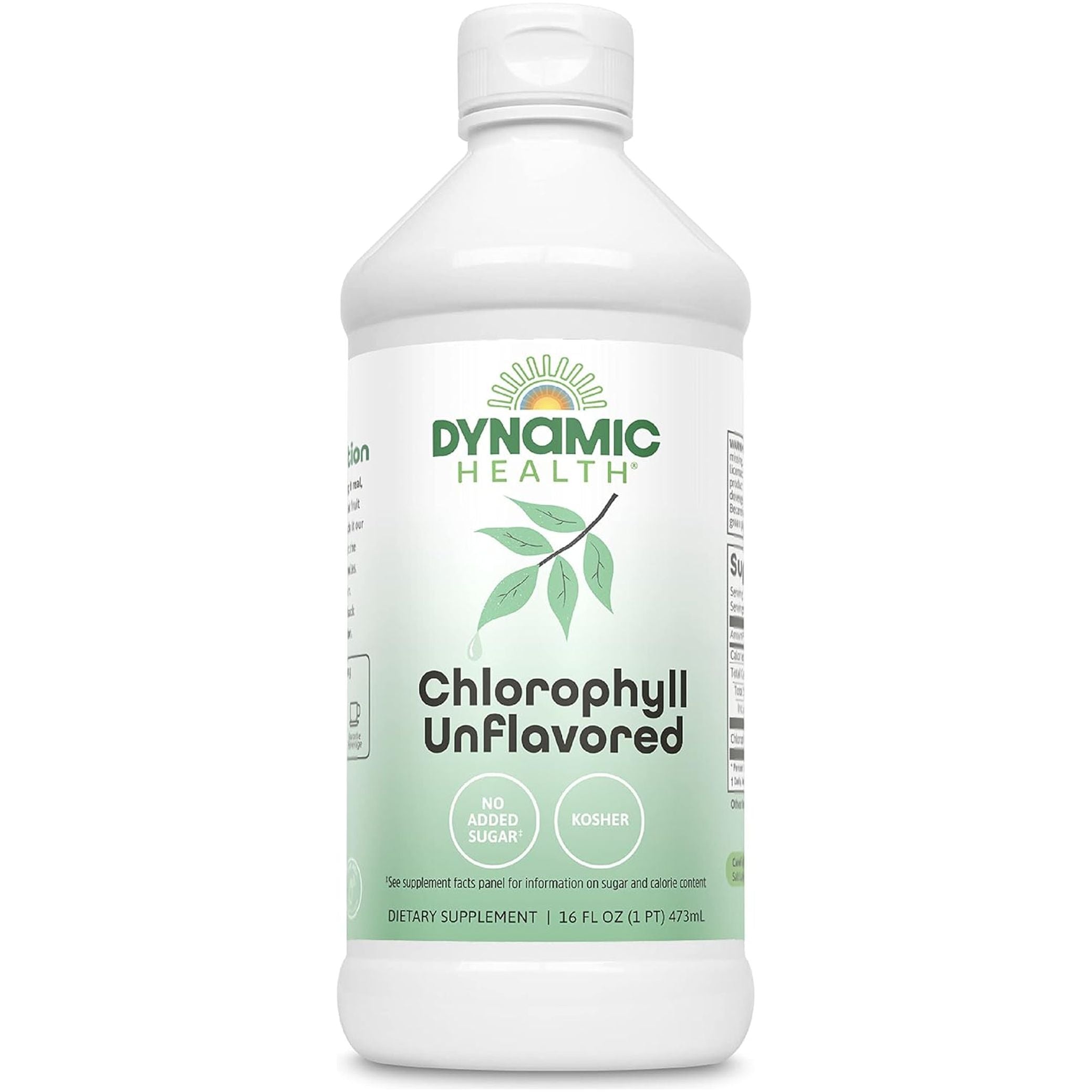 Dynamic Health Liquid Chlorophyll Unflavored 100 Mg, Plant Cleanse and Deodorizing, 16 Fl Oz