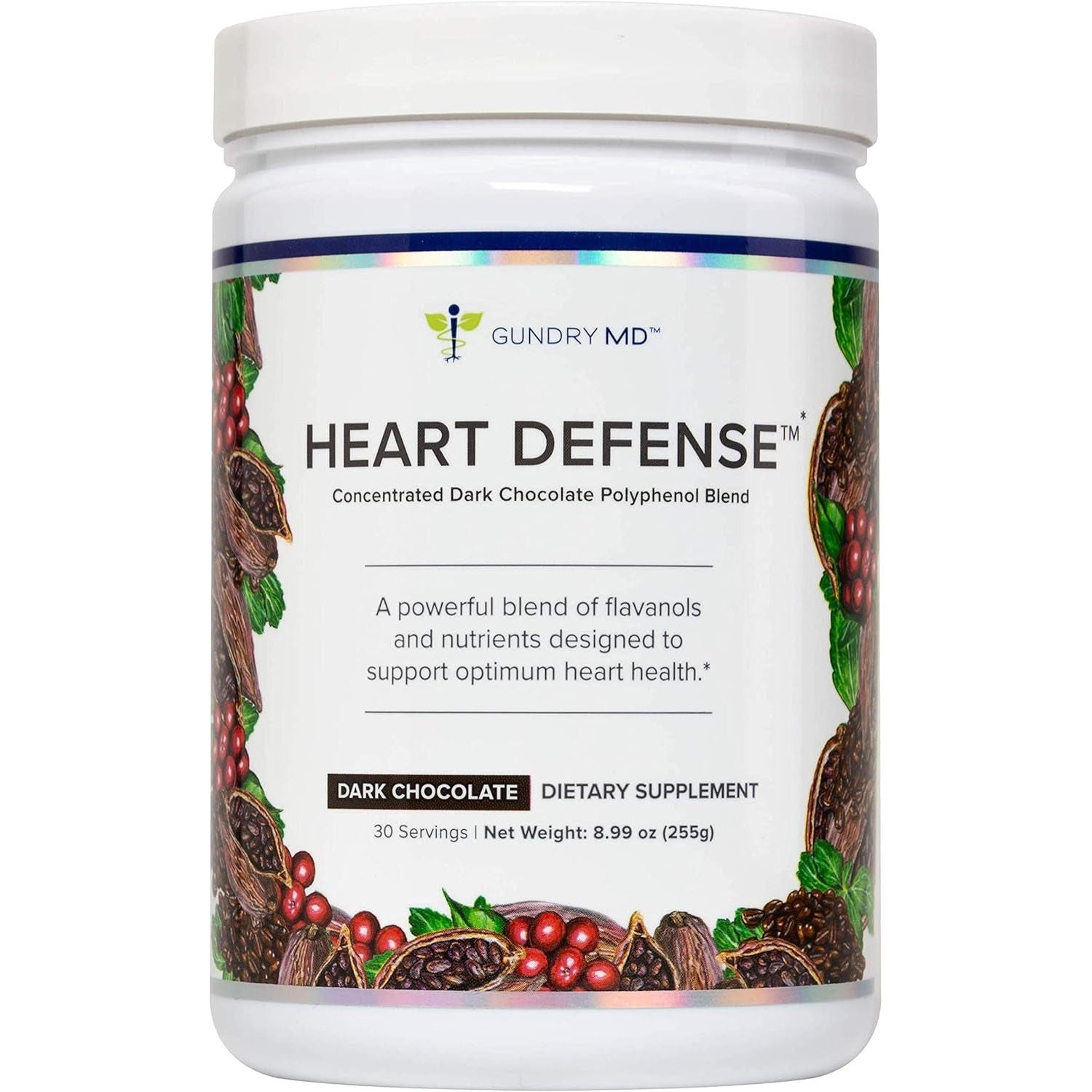 Gundry MD® Heart Defense™ Concentrated Dark Chocolate Polyphenol Blend, 30 Servings