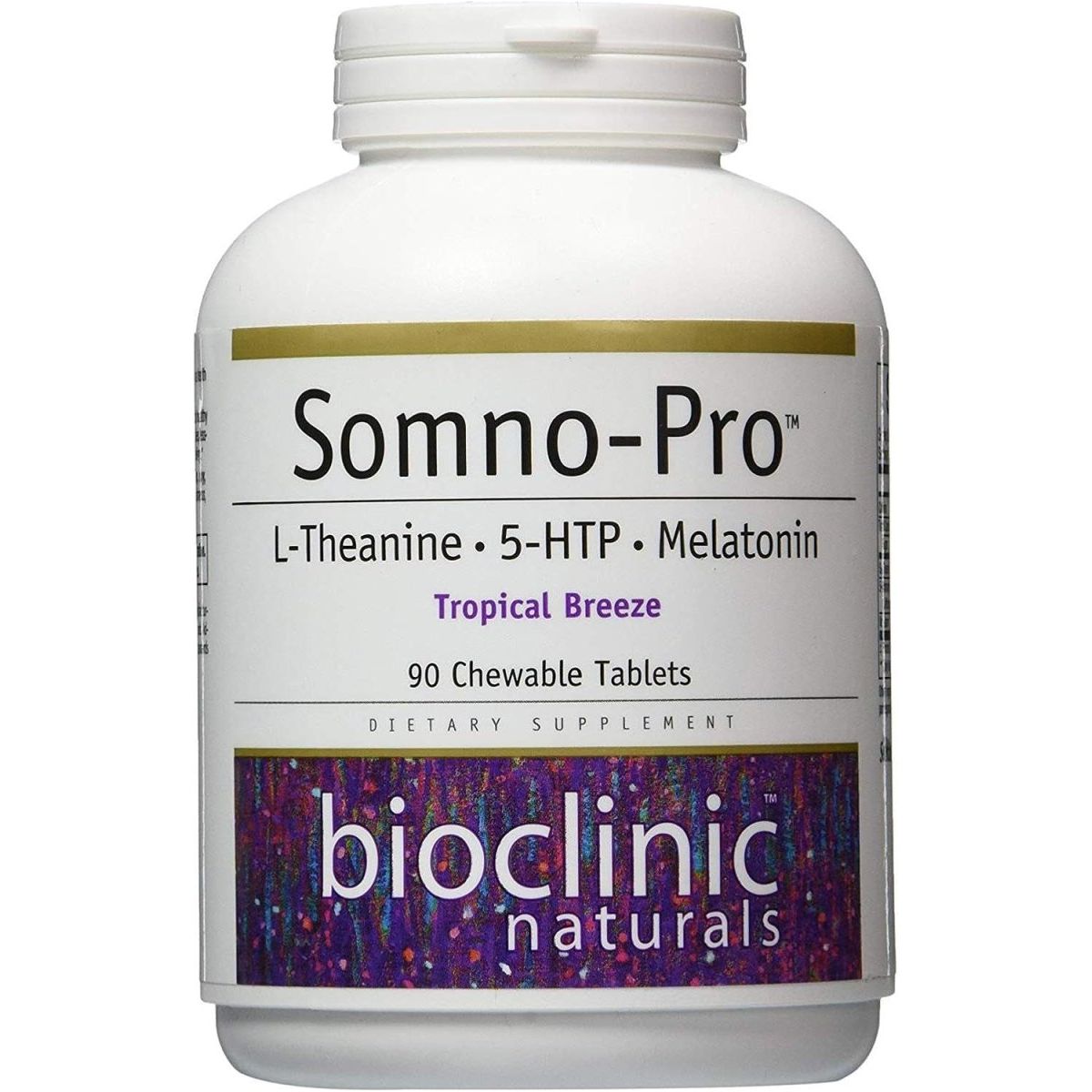 Bioclinic Naturals Somno - Pro L - Theanine - 5 - HTP - Melatonin Tropical Breeze 90 Tablets - Suppviv