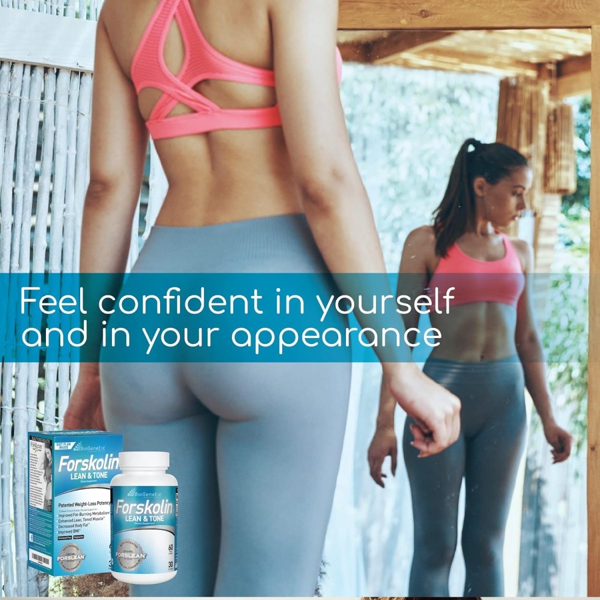 Biogenetic Labs Forskolin Lean & Tone - Weight Loss Pills 60 Capsules - Suppviv