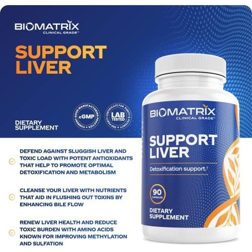 Biomatrix Liver Cleanse Detox & Repair, Artichoke Extract Liver Health Formula,| 30 Capsules for Men and Women - Suppviv