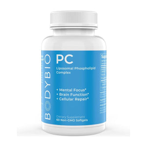 Bodybio Phosphatidylcholine 60 Softgels - Mental Clarity for Focus and Memory - Neuroprotection for Healthy Aging - Suppviv