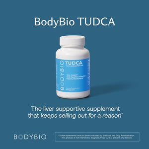 Bodybio Tudca Liver Support for Detox and Cleanse , Cognitive and Digestive Health 60 Ct 1 PACK - Suppviv