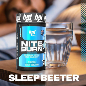 BPI Sports Nite Burn – Nighttime Fat Burner & Sleep Support – 30 Servings – 640Mg, Capsule - Suppviv
