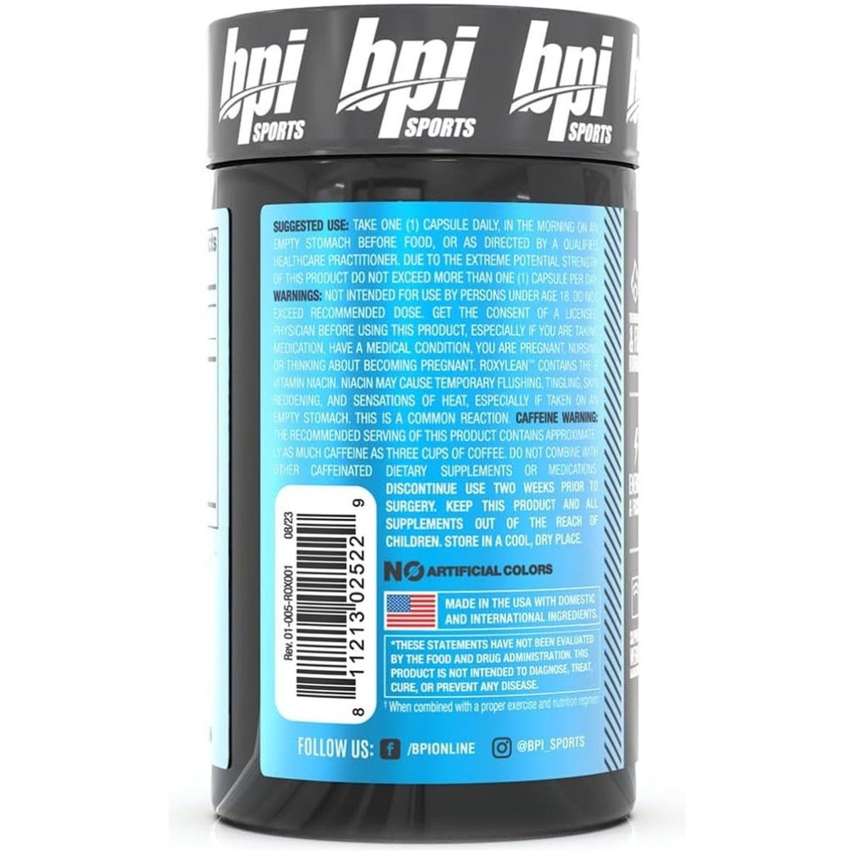 BPI Sports - Roxylean Extreme Fat Burner & Weight Loss Supplement, 60Count - Suppviv