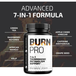 Burn Pro 7 - In - 1 Thermogenic Metabolism Booster & Weight Management Support 60Ct - Suppviv