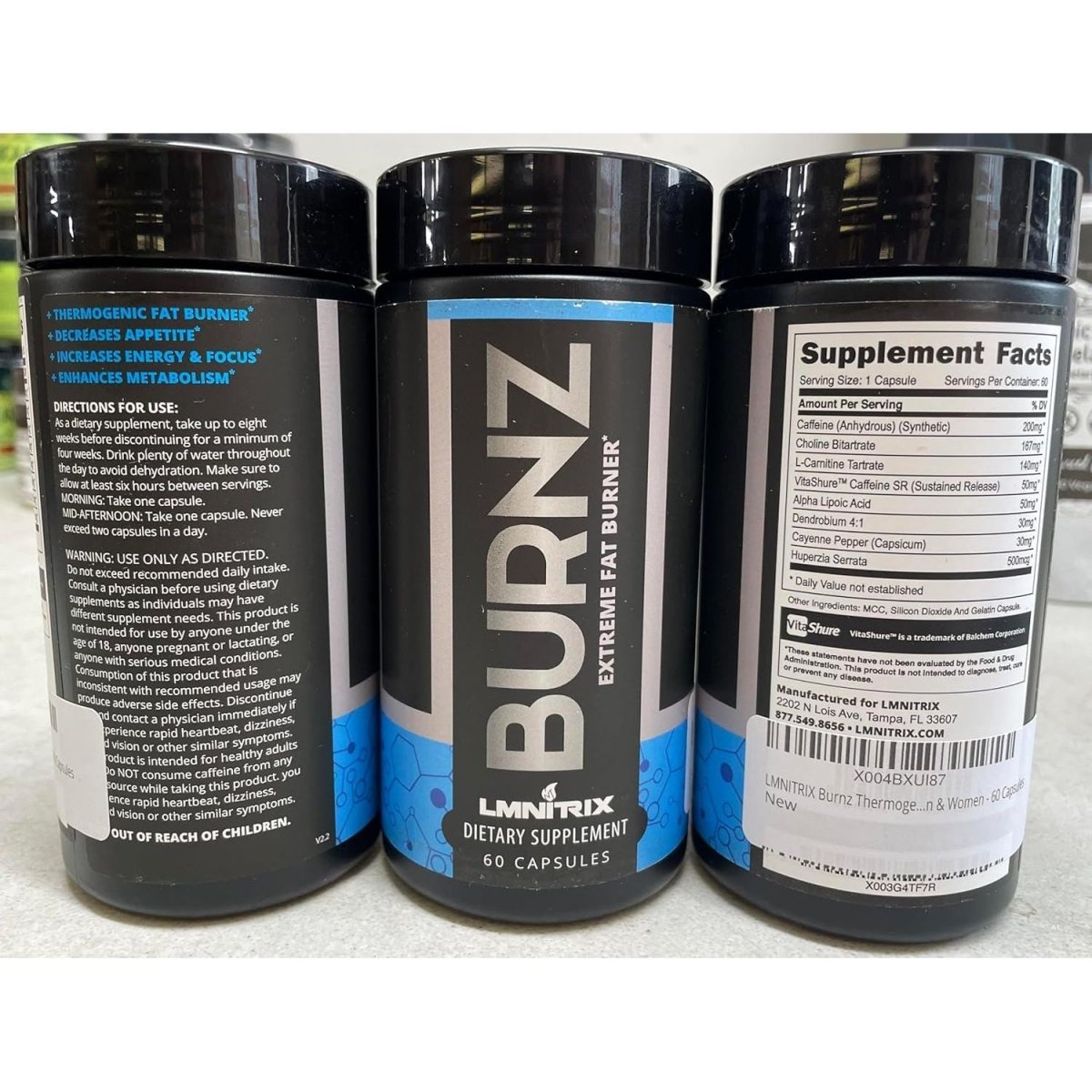 Burnz - Extreme Thermogenic Fat Burner - Powerful Weight Loss Aid, Stronger than Most Diet Pills - 60Ct - Suppviv