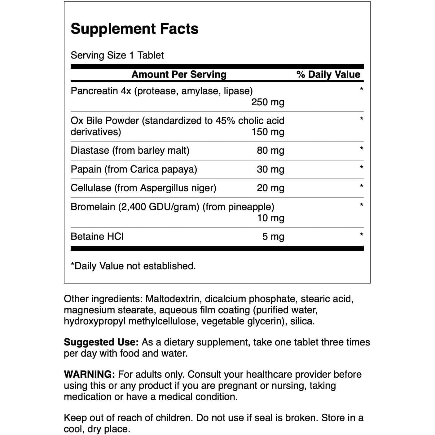 Swanson Digestive Enzymes 180 Tabs