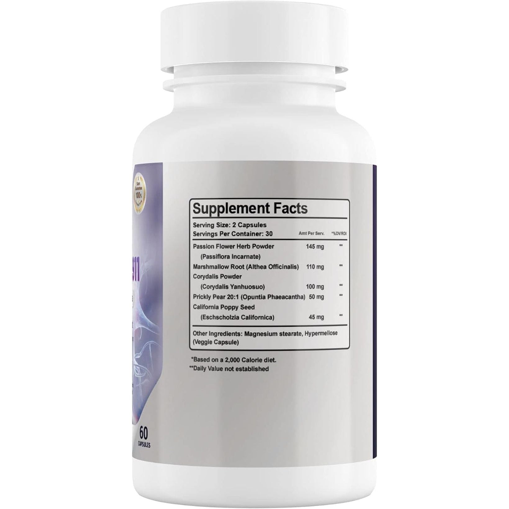 Nerve Control 911 - Natural Plant Based Nerve Health Supplement (60 Capsules)