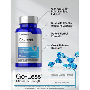 Horbäach Go Less Bladder Control Pills | Maximum Strength for Women and Men | 90 Capsules