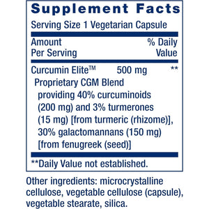 Life Extension Curcumin Elite™ Turmeric Extract, 500 Mg, for Inflammation Health Support, Heart & Immune Support 30 Capsules