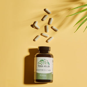 TERRA ORIGIN - Digestive Enzymes with Probiotics | Supports Healthy Digestion | Made in the USA, | 60 Servings