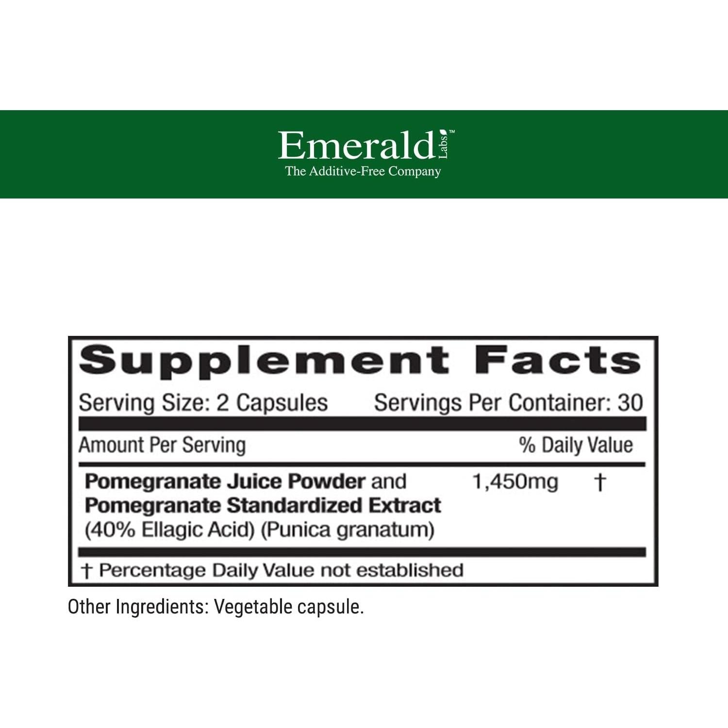 Emerald Labs Pomegranate Extract for Immune Response & Heart Support (30-Day Supply)