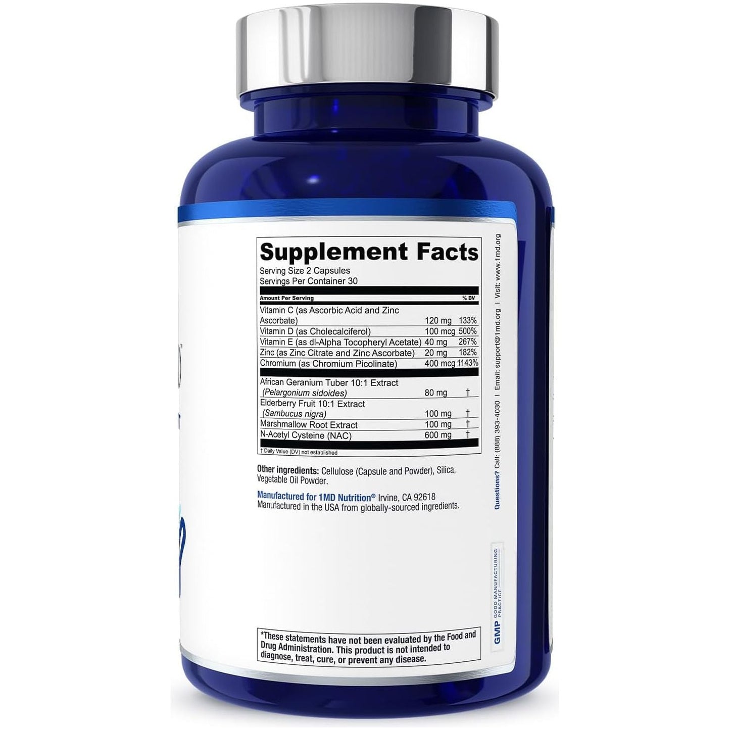 1MD Nutrition Breathemd | Lung and Respiratory Support Supplement 60 Count