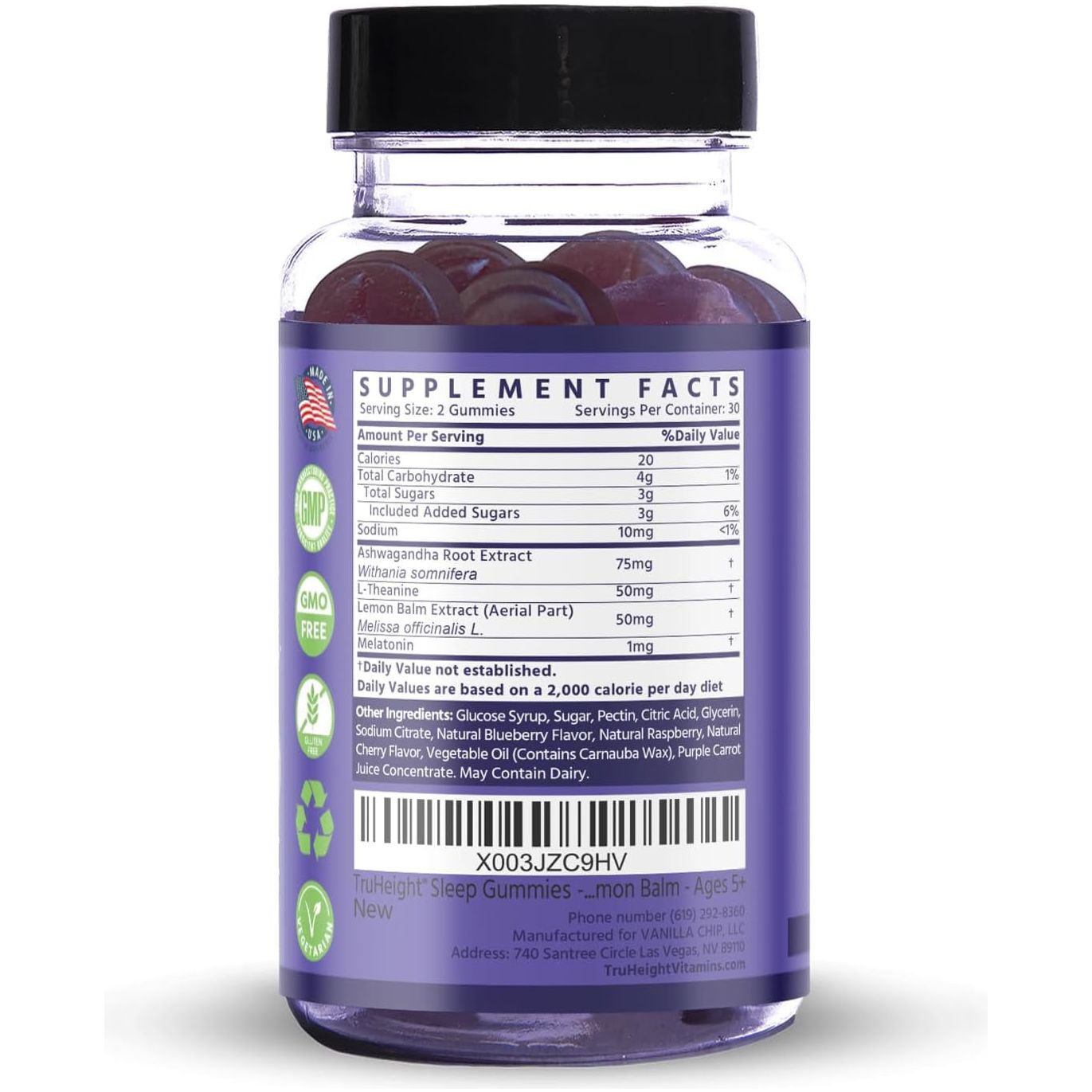 Truheight Sleep Gummies - Kids & Teen Natural Sleep Aid