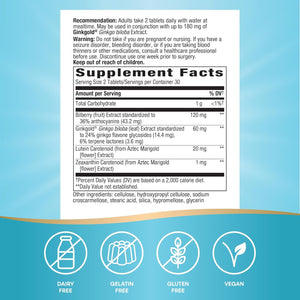 Nature'S Way Ginkgold Eyes, Gingko Biloba Supplement for Adults, Supports Eye Health* 60Mg/60 Tablets