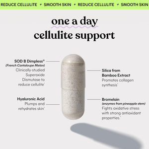 Lemme Smooth anti Cellulite Capsules for Women, Smooth Legs & Thighs (1 Month Supply 30 Ct)