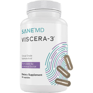 SANE MD - Viscera 3 Postbiotics with Tributyrin - Sodium Butyrate Supplement for Gas and Bloating Relief - 30 Capsules