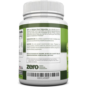 MCT Oil - Great for Focus & Gut Health - Non GMO, Cold Pressed, Paleo Friendly Capsules - 180 Softgels/3000mg