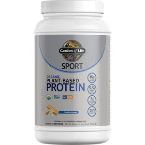 Organic Vegan Protein Powder, Vanilla Protein Powder with Probiotics, Bcaas, 30G Plant Protein 19 Servings