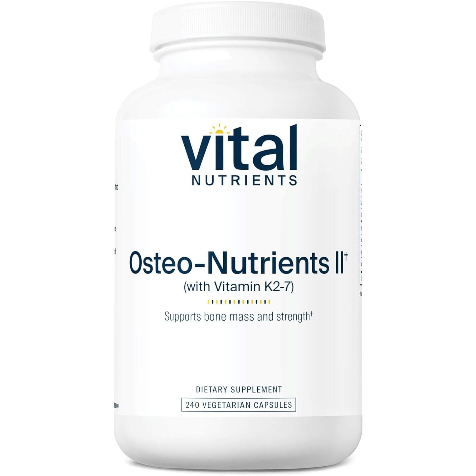 Vital Nutrients Osteo-Nutrients II for Bone Strength, Healthy Heart 240 Capsules