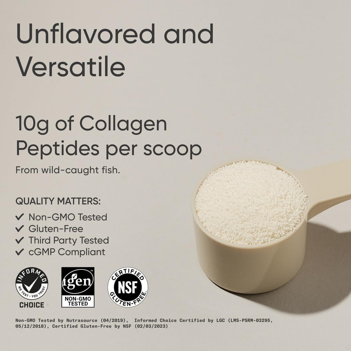 Sports Research Marine Collagen Peptides Powder - Easy to Mix in Water or Juice! (34 Servings)