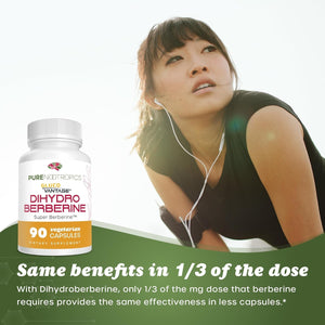 Dihydroberberine Supplement (Glucovantage) 100 Mg, 90 Capsules | Super Berberine