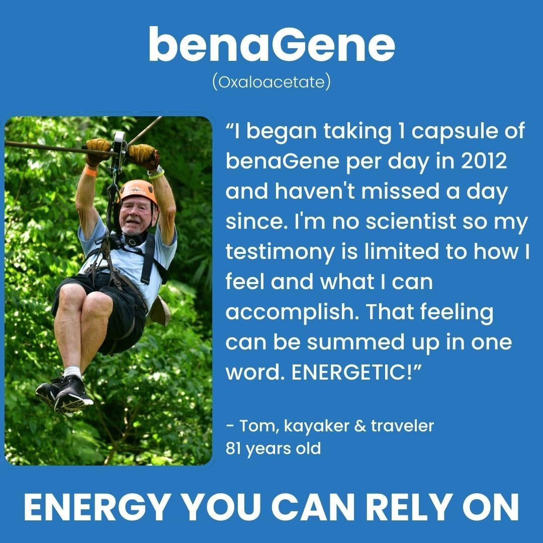 Benagene Oxaloacetate Supplement - Supports Cellular Energy -  30 Servings