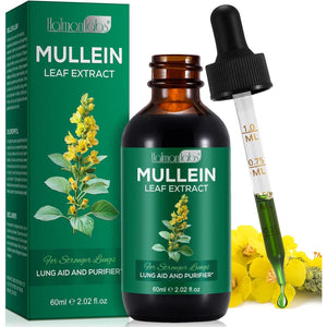 Mullein Leaf Extract Mullein Leaf Extract for Lungs Mullein Drops Mullein Leaf Lung Cleanse Supplement 2.02 Fl.Oz