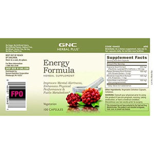 GNC Herbal plus Energy Formula (100 Capsules)