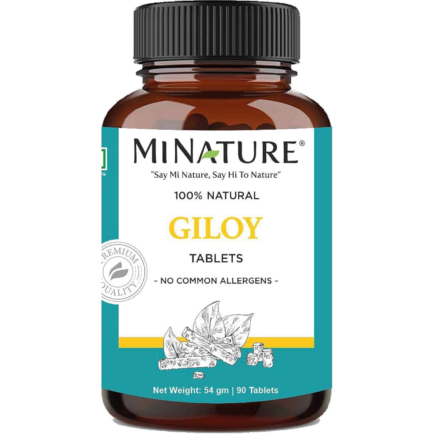 Giloy Tablets by Mi Nature | 90 Tablets, 1000 Mg | 45 Days Supply | from India