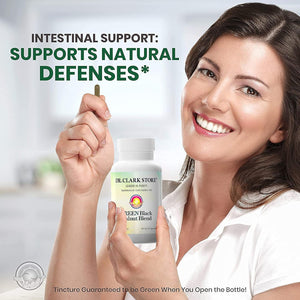 Dr Clark Green Black Walnut Blend - Supports Healthy Intestinal Environment, 360Mg, 50 Gelatin Capsules