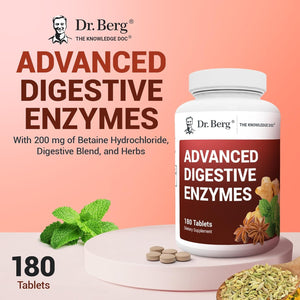 Dr. Berg Advanced Digestive Enzymes with Apple Cider Vinegar - 180 Tablets