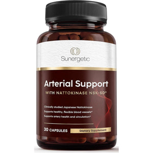 Sunergetic Premium Nattokinase Supplement for Arterial Support 2000 FU - 100Mg 30 Capsules