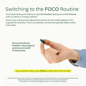 Think FOCO Capsules (13+) Focus Supplement for Teens & Adults - Natural Focus in 30 Minutes