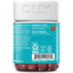 OLLY Goodbye Stress Gummy, GABA, L-Theanine, Lemon Balm, Stress Relief Supplement, Berry - 42 Count