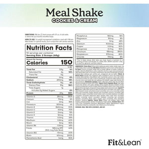 Fit & Lean Meal Shake, Fat Burning Meal Replacement, 1Lb, 10 Servings