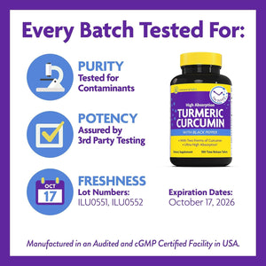 Innovixlabs Turmeric Curcumin with Black Pepper Extract - Time Release Turmeric Supplement - 100 Ct