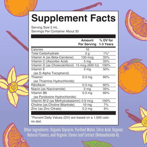 Maryruth Organics Kids Multivitamin for Toddlers for Kids Ages 1-3 | Toddler Immune Support & Overall Wellness | 2 Fl Oz.