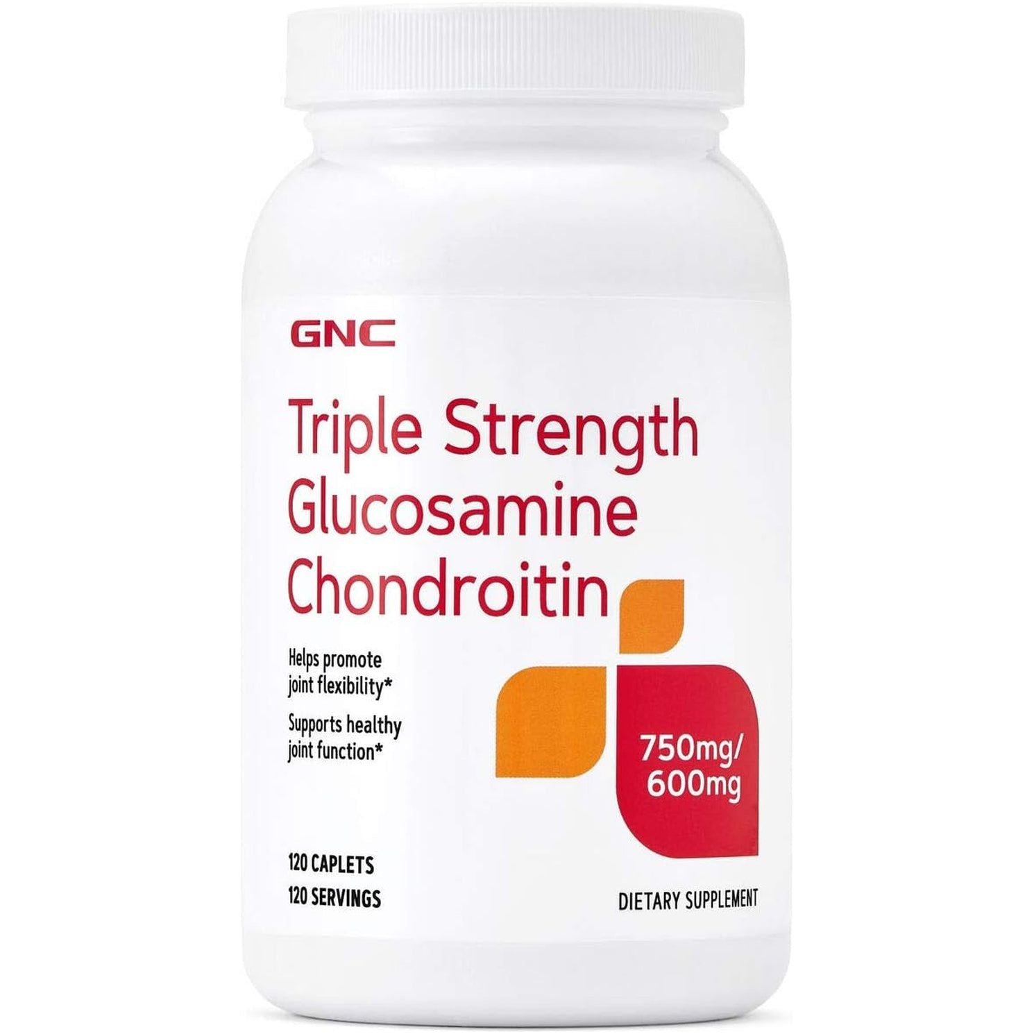 GNC Triple Strength Glucosamine Chondroitin 750Mg/600Mg, 120 Caplets, Supports Healthy Joint Function