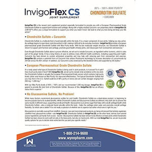 Invigoflex® CS - Chondroitin Sulfate with Turmeric Curcumin Non GMO for Knee, Hand, Back & Hip Premium Joint Supplement