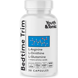 Youth & Tonic PM Bedtime Trim Amino Acids Supplement Pills | 30 Capsules
