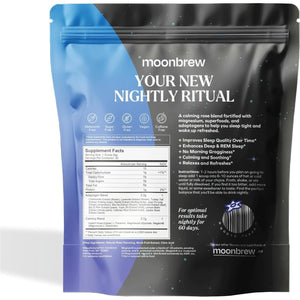 Moonbrew Magnesium Sleep Tea: Natural Melatonin-Free Sleep Aid - 30 Servings